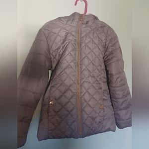 A pink grey jacket for girl-size 8